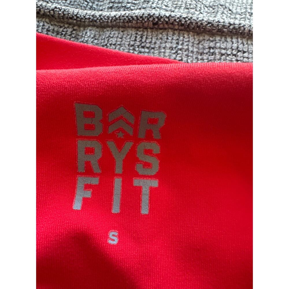 Barry's Fit Boot Camp Red Lace Up High Waisted Biker Short Red Women's Sz Small - Picture 3 of 5